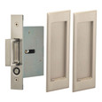 Omnia Omnia 7037/N Passage Pocket Door Lock with Traditional Rectangular Trim featuring Mortise Edge Pull OMN-7037/N