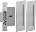 Omnia 7037/N Traditional Rectangular Pocket Door Lock with Mortise Edge Pull - Passage Function