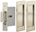 Omnia 7037/N Traditional Rectangular Pocket Door Lock with Mortise Edge Pull - Passage Function