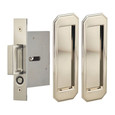 Omnia Omnia 7039/N Passage Pocket Door Lock with Traditional Rectangular Trim featuring Mortise Edge Pull OMN-7039/N