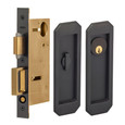 Omnia Omnia 7039 Keyed Entry Pocket Door Lock with Traditional Trim featuring Turnpiece OMN-7039/A