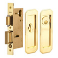 Omnia Omnia 7039 Keyed Entry Pocket Door Lock with Traditional Trim featuring Turnpiece OMN-7039/A