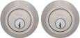 Omnia D9002 Modern Double Cylinder Low Profile Auxiliary Deadbolt, Satin Stainless Steel