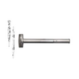 Detex Advantex 82/83 Series Concealed Vertical Rod Exit Device with Wide Stile Design and Blank Escutcheon