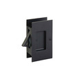 Emtek 2107 Modern Rectangular Pocket Door Lock 2-1/2" x 4-1/2" Passage - Flat Black (US19) finish