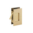 Emtek 2107 Modern Rectangular Pocket Door Lock 2-1/2" x 4-1/2" Passage - Satin Brass (US4) finish