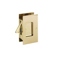 Emtek 2107 Modern Rectangular Pocket Door Lock 2-1/2" x 4-1/2" Passage - Polished Brass Lifetime (US3) finish