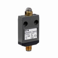 Eaton E47BCC07P4 E47BCC Series Compact Pre-Wired Limit Switch, Roller Plunger, Die Cast Aluminum enclosure, 5A max AC, 5A max DC, SPDT, 5A at 240 Vac/5A at 14 Vdc, 4 Pin M12 Connector