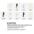Emtek 4214 Hercules Smooth Sectional Single Cylinder Entrance Handleset - Brass Tubular