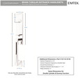 Emtek 4215 Hercules Smooth Monolithic Single Cylinder Entrance Handleset - Brass Tubular