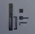 Emtek Emtek 4219 Hercules Knurled Full Length Single Cylinder Entrance Handleset - Brass Tubular EMTEK-4219