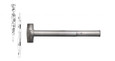 Detex Detex 8708DV Advantex 87 Series High Security Concealed Vertical Rod Device, Key Locks/Unlocks Lever DTX-8708DV
