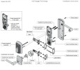 Schlage FE410F Control Smart Interconnected Lock exploded-parts installation diagram showing all components for 4" and 5-1/2" door prep configurations