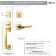 Emtek EMP4715 Urban Modern Single Cylinder Entrance Handleset - Brass Tubular - EMPowered Upgrade