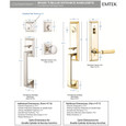 Emtek EMP4716 Transitional Heritage Sectional Single Cylinder Entrance Handleset - Brass Tubular - EMPowered Upgrade
