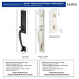 Emtek EMP4414 Adams Single Cylinder Entrance Handleset - Brass Tubular - EMPowered Upgrade