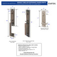 Emtek EMP4812 Arts & Crafts Full Length Single Cylinder Entrance Handleset - Brass Tubular - EMPowered Upgrade