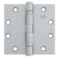 Ives 5BB1 5-Knuckle Ball Bearing Full Mortise Hinge, Square Corners, Satin Chrome (626) finish, shown flat open