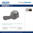 Schlage Residential Schlage Residential FC21 - Rivington Lever Passage and Privacy Latch - Grade 2 Cylindrical Non-Keyed Lock SCR-FC21-NONKEYED-RVT