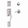 Schlage Residential F62 Addsion with Accent Lever Double Cylinder Handleset - Entrance Lock Interior & Exterior
