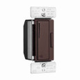 Eaton RF9642-ZDB Z-Wave plus accessory dimmer, 7-step LED light level display, Flush, 120V, Wire lead, Push pad, Maintained, Brown, LED, INC, CFL, ELV, MLV, FLR, Halogen, Single-pole, Three-way, Single-phase, Multi-location, Polycarbonate