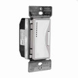 Eaton RF9542-ZWS Z-Wave dimmer, 7-step LED light level display, Flush, 120V, Wire lead, Push pad, Maintained, White Satin, Fan, LED, INC, CFL, ELV, MLV, FLR, Halogen, Single-pole, Three-way, Single-phase, Polycarbonate, Multi-location