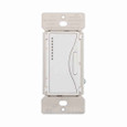 Eaton RF9542AW Z-Wave dimmer, 7-step LED light level display, Flush, 120V, Wire lead, Push pad, Maintained, Alpine White, Fan, LED, INC, CFL, ELV, MLV, FLR, Halogen, Single-pole, Three-way, Single-phase, Multi-location, Polycarbonate
