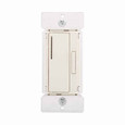 Eaton RF9542DLA Z-Wave dimmer, 7-step LED light level display, Flush, 120V, Wire lead, Push pad, Maintained, Light Almond, Fan, LED, INC, CFL, ELV, MLV, FLR, Halogen, Single-pole, Three-way, Single-phase, Multi-location, Polycarbonate
