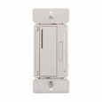 Eaton RF9542DW Z-Wave dimmer, 7-step LED light level display, Flush, 120V, Wire lead, Push pad, Maintained, White, Fan, LED, INC, CFL, ELV, MLV, FLR, Halogen, Single-pole, Three-way, Single-phase, Polycarbonate, Multi-location