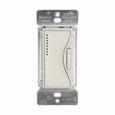 Eaton RF9642-ZDS Z-Wave plus accessory dimmer, 7-step LED light level display, Flush, 120V, Wire lead, Push pad, Maintained, Desert sand, LED, INC, CFL, ELV, MLV, FLR, Halogen, Single-pole, Three-way, Single-phase, Multi-location, Polycarbonate