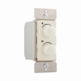 Eaton RDC25-A combination dimmer and fan speed control, Power failure memory, with preset, Fully variable, #16 AWG, 2.5A, 120V, Wire lead, Maintained closure, Almond, 60 Hz, Incandescent, halogen, 0° to 40°C, Single-pole, Polycarbonate, 300W
