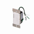 Eaton RF9642-ZDW Z-Wave plus accessory dimmer, 7-step LED light level display, Flush, 120V, Wire lead, Push pad, Maintained, White, LED, INC, CFL, ELV, MLV, FLR, Halogen, Single-pole, Three-way, Single-phase, Multi-location, Polycarbonate