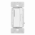 Eaton RF9642-ZDW Z-Wave plus accessory dimmer, 7-step LED light level display, Flush, 120V, Wire lead, Push pad, Maintained, White, LED, INC, CFL, ELV, MLV, FLR, Halogen, Single-pole, Three-way, Single-phase, Multi-location, Polycarbonate