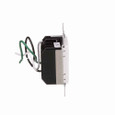 Eaton RF9642-ZDW Z-Wave plus accessory dimmer, 7-step LED light level display, Flush, 120V, Wire lead, Push pad, Maintained, White, LED, INC, CFL, ELV, MLV, FLR, Halogen, Single-pole, Three-way, Single-phase, Multi-location, Polycarbonate