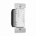 Eaton RF9642-ZAW Z-Wave plus accessory dimmer, 7-step LED light level display, Flush, 120V, Wire lead, Push pad, Maintained, Alpine white, LED, INC, CFL, ELV, MLV, FLR, Halogen, Single-pole, Three-way, Single-phase, Multi-location, Polycarbonate