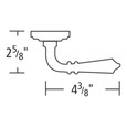 Omnia Omnia 752 Privacy Interior Traditional Lever Latchset with 2-5/8" Rose OMN-752-PR