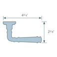 Omnia Omnia 904 Single Dummy Interior Traditional Lever Latchset with 2-5/8" Rose OMN-904-SD