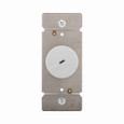 Eaton RI06PL-LA rotary dimmer, Lighted, power failure memory, with preset, #16 AWG, 5A, 120V, Wire lead, Maintained closure, Light almond, Indoor, 60 Hz, Incandescent, halogen, 0° to 40°C, Single-pole, three-way, Polycarbonate, 600W