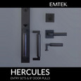 Emtek 4206 Hercules Smooth Full Length Dummy Set Entrance Handleset - Brass Tubular