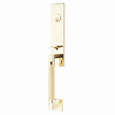 Emtek Emtek 4228 Hercules Knurled Monolithic Double Cylinder Entrance Handleset - Brass Tubular EMTEK-4228