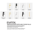 Emtek EMP4218 Hercules Knurled Monolithic Single Cylinder Entrance Handleset - Brass Tubular - EMPowered Upgrade