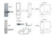 Detex Detex V4002BN/02D2W Series - Dummy Lever Trim, Value Series Rim Exit Device DTX-V4002BN/02D2W