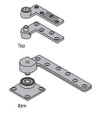 Ives Ives 7226 Brass 3/4" Offset Pivot, 600lb with Top Header Mount and Bottom Base Mount 7226