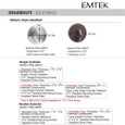 Emtek EMP8467 Modern Deadbolt - Brass - Single Cylinder - EMPowered Upgrade