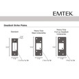 Emtek 8355 Low Profile Deadbolt - Classic Brass - Double Cylinder