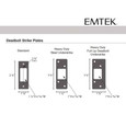 Emtek Emtek EMP8455 Low Profile Deadbolt - Classic Brass - Single Cylinder - EMPowered Upgrade EMTEK-EMP8455