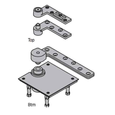 Ives 7227 Fire-Rated Stainless Steel Offset Pivot Set with 700 lb Capacity and 3-Hour Rating