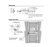 Detex V40xW Value Series Weatherized Rim Exit Device — dimension drawing showing 36" and 48" device lengths and single gate riser overhead view