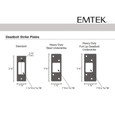 Emtek EMP8458 Saratoga Deadbolt - Brass - Single Cylinder - EMPowered Upgrade