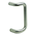 Ives 8190HD Heavy-Duty 90 Degree Offset Door Pull, 10", 630 Satin Stainless Steel, angled view